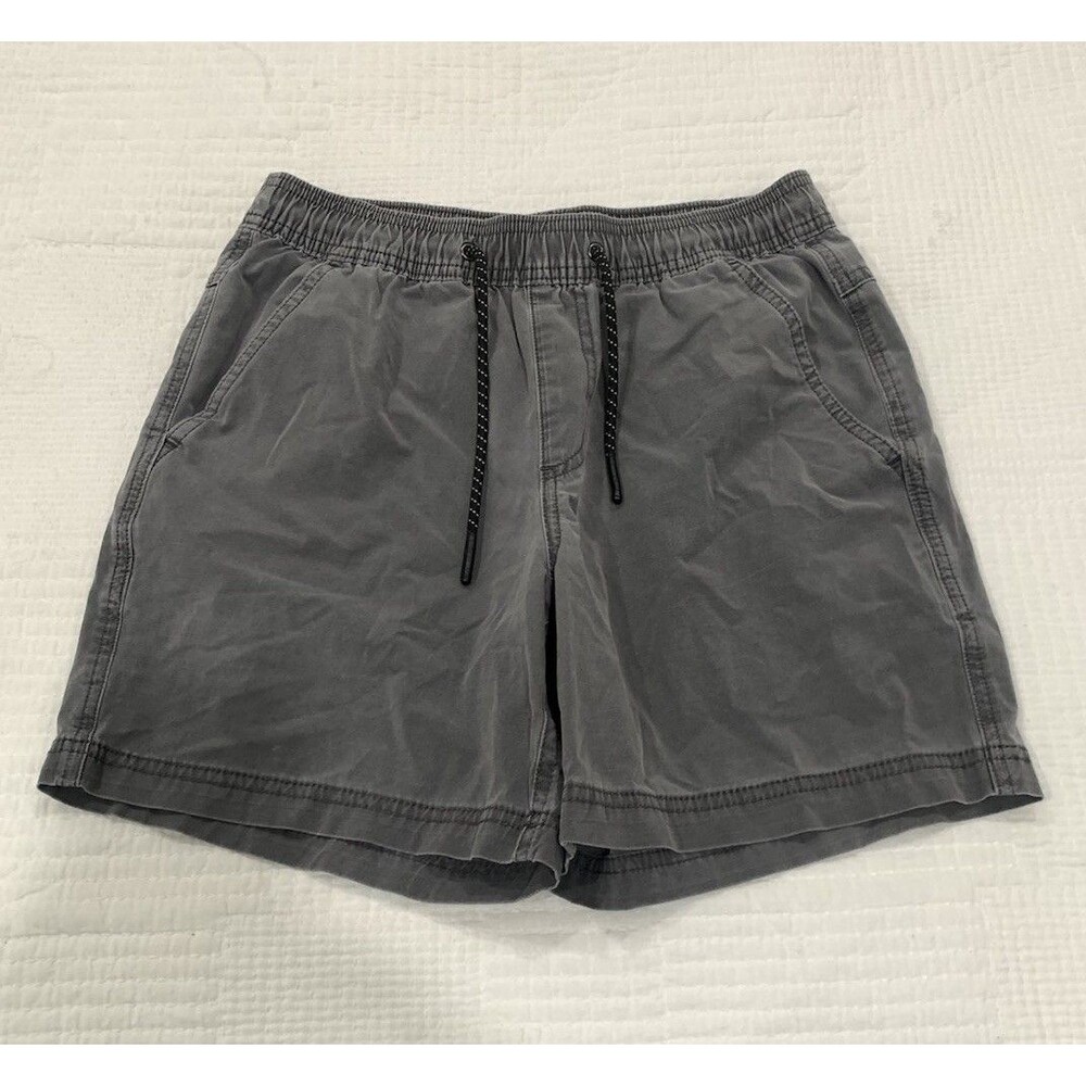 Bear Bottom Shorts Mens Small Gray Pull on Drawstring 5.5 Inseam Stretch Casual